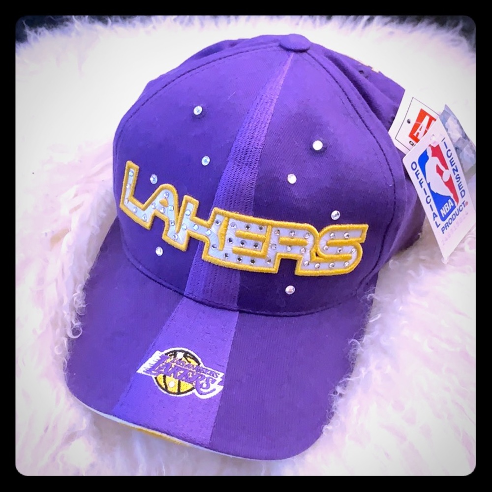LAKERS CAP WITH RHINESTONES